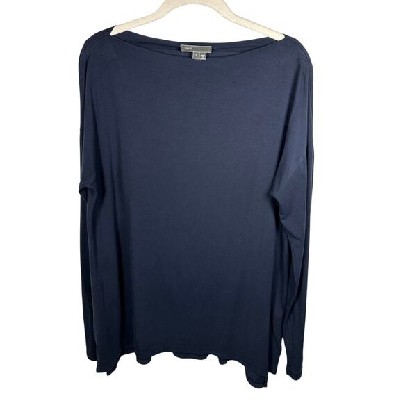 Vince Blue Long Sleeve Boat Neck Shirt Women's Small - Picture 1 of 5